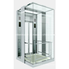Hsgq-1419A-cuadrados ascensores de turismo de tipo con pared de cabina de vidrio completo